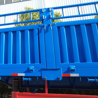 60T Max charge utile camion remorque 3 essieux clôture de chargement semi-remorque conteneur de verrouillage