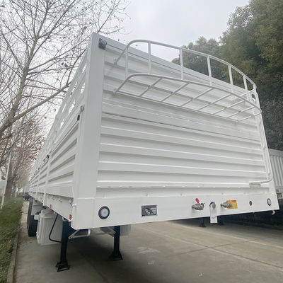 FUWA 13TON Arbre CIMC HUAJUN 3 Armes 13000*2690*1500 Semi-remorque de fret blanche