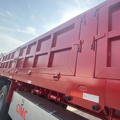 60 tonnes de charge utile maximale sur 3 essieux semi-remorque à plat avec porte latérale et clôture de chargement latérale