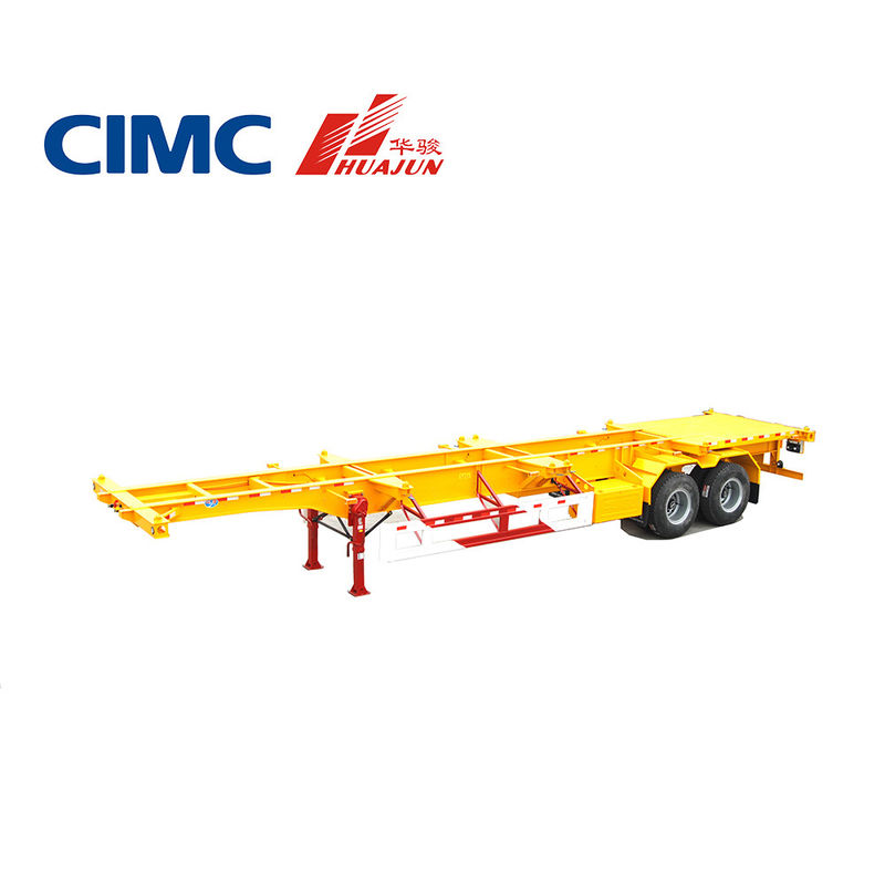 CIMC 2 Axle Semi-remorque squelettique pour conteneur de 20 pieds 28T train d'atterrissage 13T Axle inclus