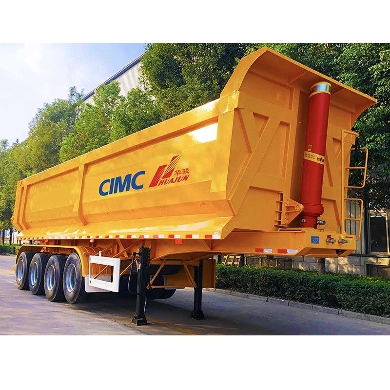 12R22.5 pneus 4 essieux remorque hydraulique de type U 38CBM par CIMC HUAJUN