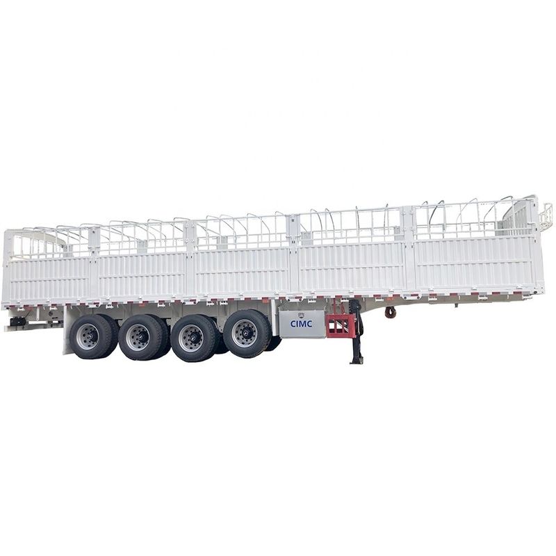 CIMC HUAJUN 60 tonnes de remorque à clôture de bord à haute hauteur avec certification CE