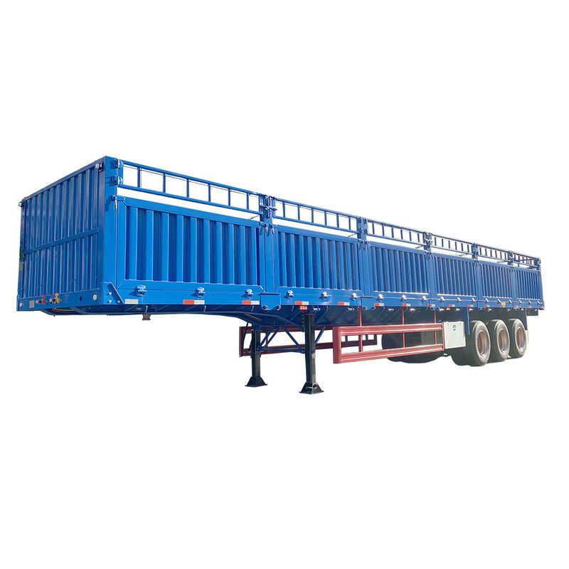 60T Max charge utile camion remorque 3 essieux clôture de chargement semi-remorque conteneur de verrouillage