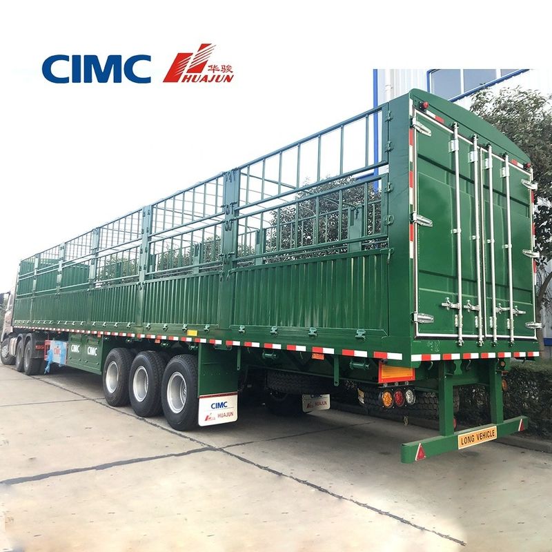13/16 tonnes d'essieu Tri-essieux clôture d'élevage de fret semi-remorque avec pneu 11.00r20